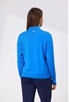 CRUZ ZIP PLACKET MERINO JUMPER - bright blu